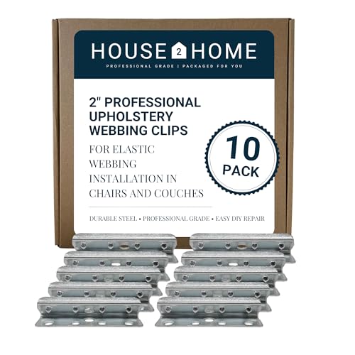 House2Home Upholstery Webbing Clips Rocking Chair Seat Straps 10pk - size: 2-Inch Clip