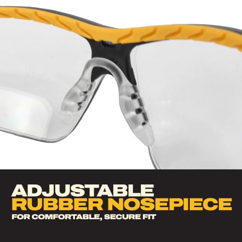 DEWALT DPG55-11D Clear Lens Anti-Fog Safety Glasses, Adjustable Fit