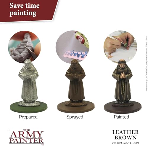 The Army Painter, Colour Primer Leather Brown, 400 ml acrylic spray - color: Leather Brown