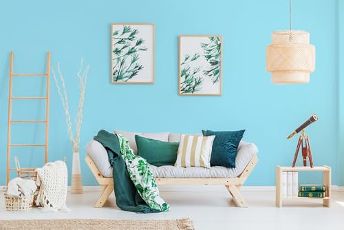 15.7" x 118" Blue Wallpaper Peel and Stick Light Blue Contact Paper Easy Peel Off Bedroom Bathroom Removable Wallpaper Vinyl Self Adhesive Matte - color: Light Blue-2, size: 15.7" x 118"