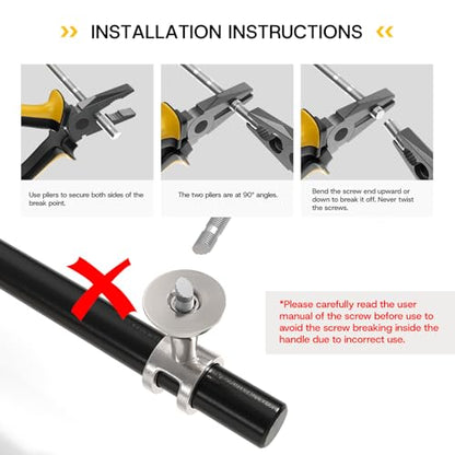 Rergy 10 Pack 5 Inch Hole Center Black and Silver Cabinet Pulls - color: Black&Brushed Nickel, size: 5-1/16in Hole Center(128mm)