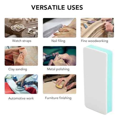 10pcs Double Sided Sanding Sponge 1000 5000 Grit Multifunctional Hand Sander Blocks for Watch Strap Nail Polishing with Foam Sanding Blocks, Cleaning, Automotive Work