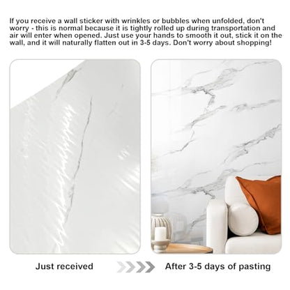 Chejiaye Marble Peel and Stick Wallpaper 2.4mm Thick, Waterproof Self-Adhesive Contact Paper for Kitchen Backsplash, Countertop, Bathroom Vanity, Cabinet(15.7x118 Inch,Grey) - color: Grey Marble