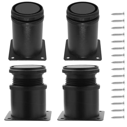 3 Inch Adjustable Furniture Legs, Set of 4, 50x80mm - size: 3 Inch / 80mm