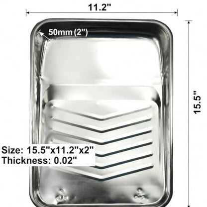 11-Pack 9 inch Disposable Plastic Paint Roller Tray -Come Up with Extra Metal Tray Liner - Ideal for DIY Painting House Projects - size: 12 Pack, 9 Inch