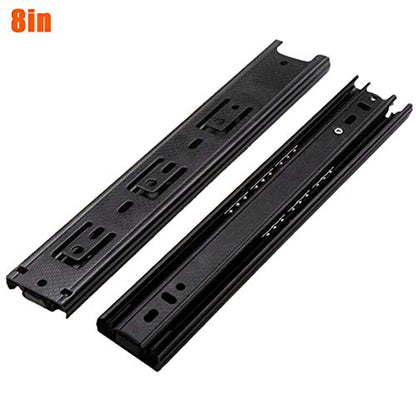 1 Pairs Ball Bearing Drawer Slides, 8 10 12 14 16 Inchs Furniture Drawer Slides 3 Folds Extension Soft Close Guide Rail for Dresser, Cabinet, Kitchen(8in)