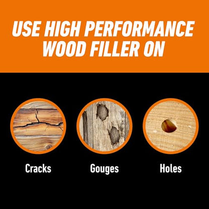 Gorilla All Purpose Wood Filler Kit, with Putty Knife and Sanding Block (Pack of 2) - size: 8 oz Kit (2-Pack)