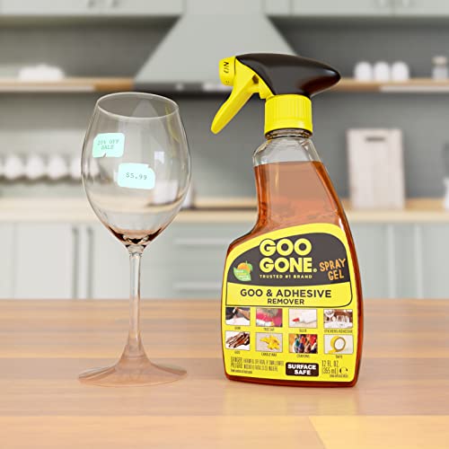 Goo Gone Adhesive Remover Spray Gel, 2 Pack with Sticker Lifter - size: 12 Fl Oz (Pack of 2 + Sticker Lifter)