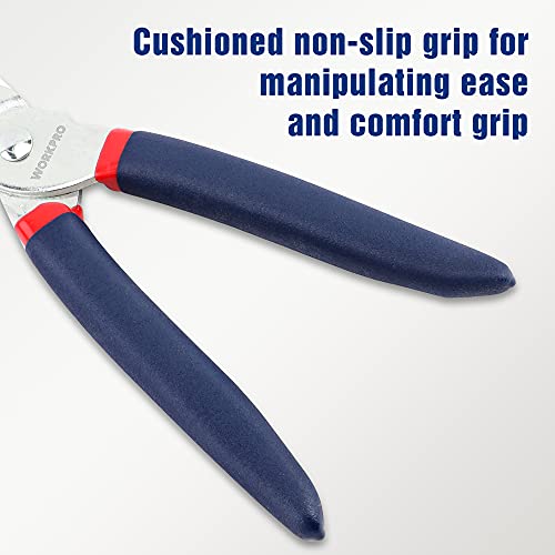 WORKPRO Hog Ring Pliers with 500 Pcs 3/4" Hog Rings - style: Flat Hog Ring Pliers Set