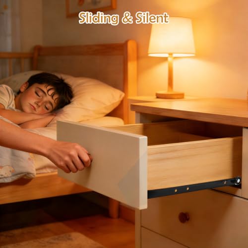 Bottom Mount Drawer Slides Two-Section Iron Black
