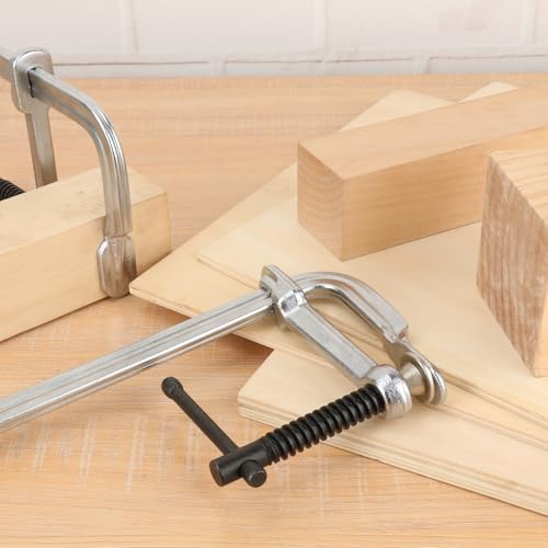 4 Pack 12 Inch Bar Clamps Set, Forged Steel F Clamps, Steel F Clamps, 450Lbs Max Load, Welding Bar Clamps for Welding, Woodworking, Metalworking, and DIY Projects - size: 4 PCS 12 Inch