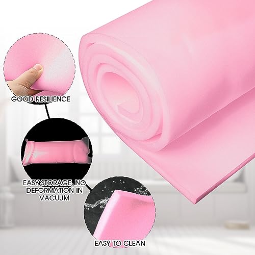 Amylove 1 Pack Upholstery Foam Sheet, 1/2" X 24" X 72", Pink - color: Pink, size: 1/2" X 24" X 72"