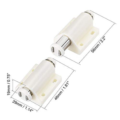 uxcell Touch Catch Magnetic Press Latch for Cabinet Door Cupboard Drawers White 4pcs - color: White