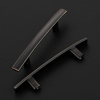 30 Pack Oil Rubbed Bronze Cabinet Handles, 3" Hole Center Curved Pulls - color: Oil Rubbed Bronze, size: 3" Hole Center