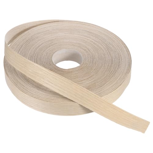 PATIKIL White Oak Edge Banding, 1-1/2 Inch x 250 ft Wood Veneer Tape Pre-glued Flexible Plywood Edge Banding with Hot Melt Adhesive for Furniture Restoration - color: White Oak, size: 1-1/2 Inch x 250 ft