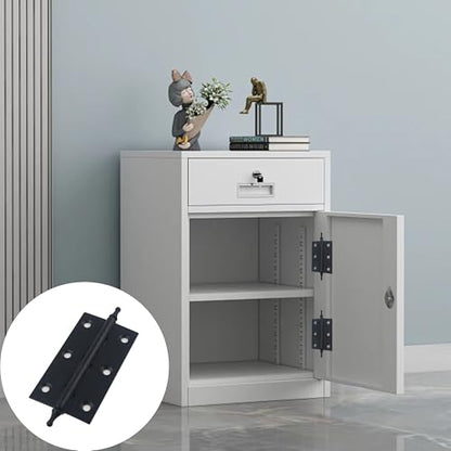 3 Inch Antique Style Solid Brass Butt Hinges with Ball Finials, Black Plated Butt Hinges with for Furniture Cabinet Drawer Door, 2PCS - size: 3 Inch
