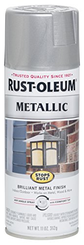 Rust-Oleum 7271830-2PK Stops Rust Metallic Spray Paint, 2 Pack, Silver, 2 Pack - color: Silver
