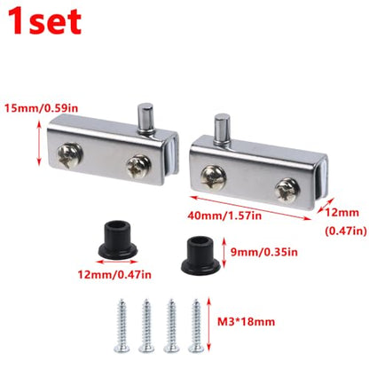 Antrader Glass Door Pivot Hinge with Magnetic Catch and Clamp