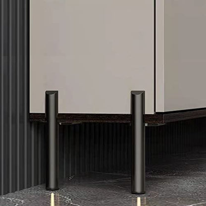 10 Inch Furniture Legs Side Mounted Coffee Table Feet Black, Set of 4 - size: 10 Inch