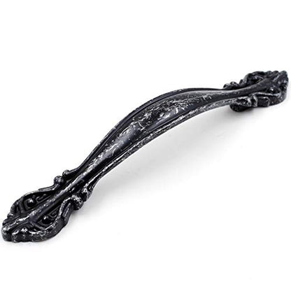 Jetland Cabinet Hardware Handle Pull - 5-Pack, Antique Silver, 3" (76mm) Hole Centers, PW8803AS76 - color: Antique Silver, size: 3 Inch Hole Centers