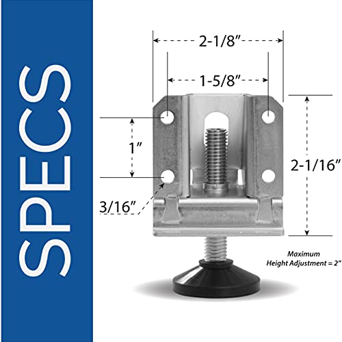 Heavy Duty Adjustable Leveling Feet Ideal for Desks and Tables