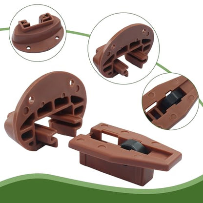 10 Sets Round Drawer Track Guide & Glides, Without Sleeves