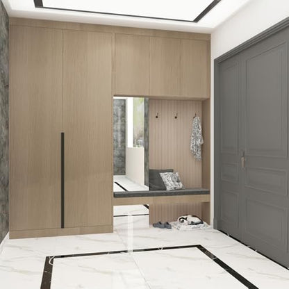 Extra Wide Contact Paper Wood Grain Brown Beige Wood Textured Wallpaper - color: Brown, size: 31.5" x 157.4"