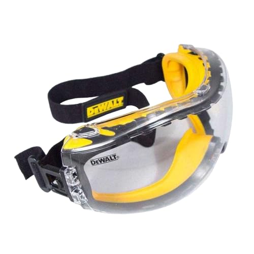 DEWALT Concealer Clear Anti Fog Dual Mold Safety Goggle Dpg82 Unisex Adult Tinted Anti Fog Adjustable Polycarbonate Full Rim - color: Clear