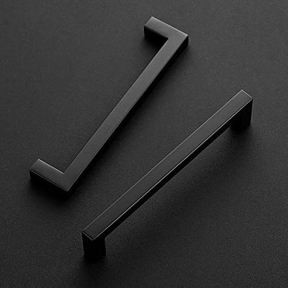 Ravinte Matte Black Cabinet Handles Square Pulls 6-1/4 Inch 30 Pack - color: Matte Black