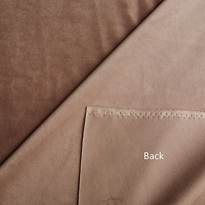TinaKim Velvet Fabric by The Yard, for Upholstery Couch Sofa Chair Cover Material, DIY Repair (Camel, by The Yard) - color: Camel, size: Cut by the yard