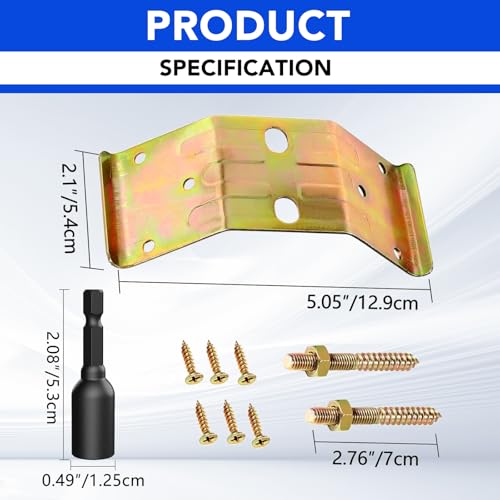 Table Leg Corner Brackets Heavy Duty with Hanger Bolt 8PCS - color: Golden Yellow
