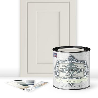 ALL-IN-ONE Paint 2 Quart Cabinet Paint Bundle - Almond - color: Almond