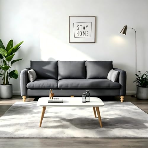 6 Inch Sofa Legs Replacement Set of 4, Unfinished Wood Bun Feet for Furniture, Suitable for Couch/Ottoman/Chair