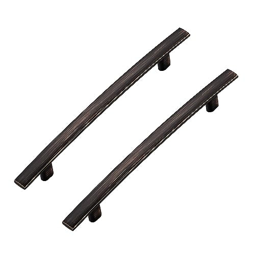 30 Pack Oil Rubbed Bronze Cabinet Handles, 5" Hole Center Curved Pulls - color: Oil Rubbed Bronze, size: 5" Hole Center
