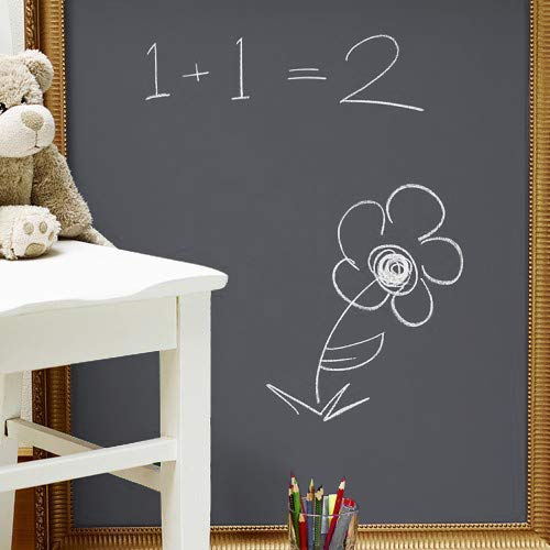 Chalkboard Blackboard Paint - Matte Finish [Grey] - (8.5oz Cover 32 sf) - color: Gray, style: 8.5oz Metal Can