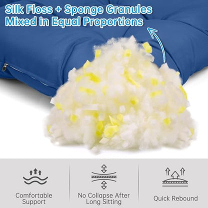Adirondack Chair Cushion Waterproof Outdoor Rocking Chair Pads - color: Blue