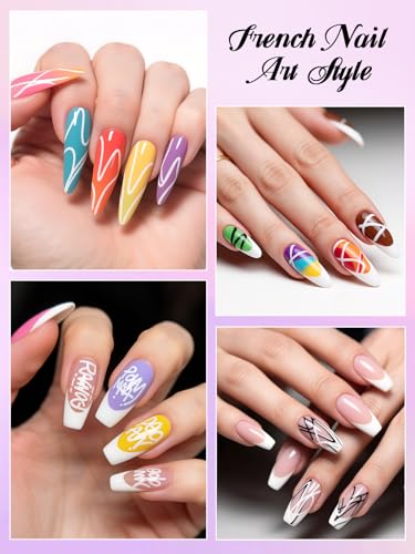 1 PCS White Nail Art Polish Pens Kalolary 0.5mm Nail Art Markers - color: 0.5mm White