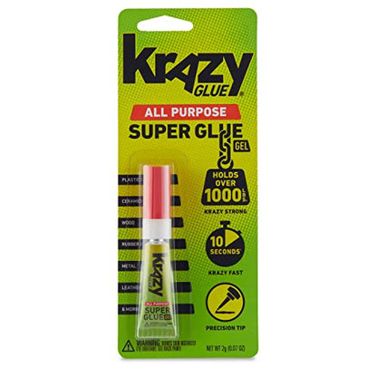 Krazy Glue All Purpose Super Glue Gel with Precision Tip (2g Tube) (6 Pack) - size: 6 Count