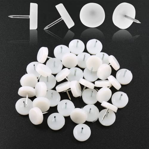 40 PCS 18mm Nylon Nail-in Glides, Chair Leg Floor Protectors - size: 40 PCS