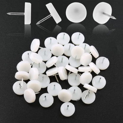 40 PCS 18mm Nylon Nail-in Glides, Chair Leg Floor Protectors - size: 40 PCS