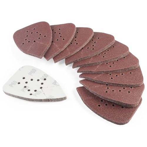 S SATC Mouse Sander Sandpaper 50PCS Mouse Sanding Pads 12 Holes Hook and Loop Sandpaper 60 Grit Detail Palm Sand Paper - style: 50 PCS 12 Hole 60 Grit
