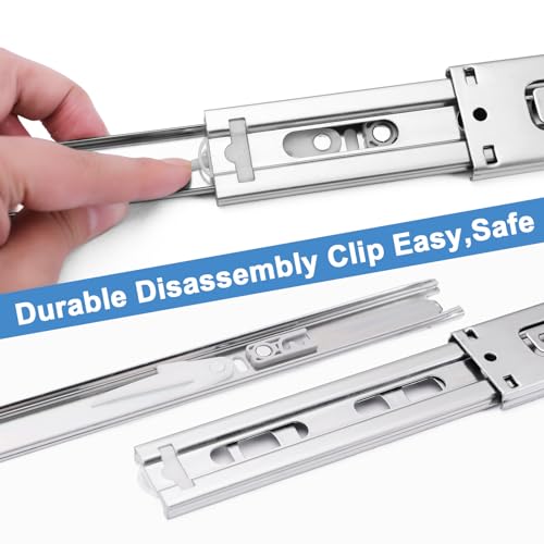 20 inch Drawer Slides 4 Pairs (8pcs) Soft Self Close Full Extension Ball Bearing Drawer Rails Side Mount Metal Dresser Runners for File Cabinet Trash Can Kitchen Wardrobe Glides 20" 100 LB Capacity - size: ‎20inch-500mm