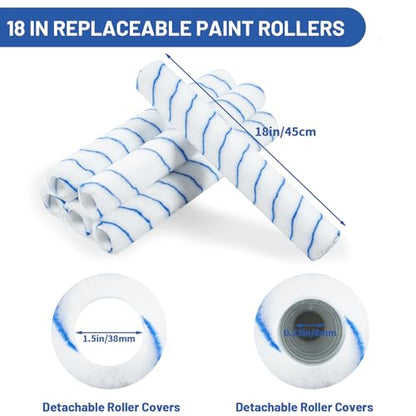 12 Pcs Paint Roller Kit with Extension Pole