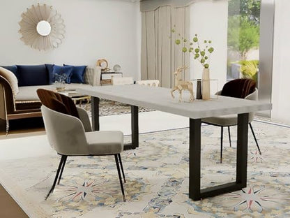 Metal Table Legs 28''Hight 17.7'' Wide Heavy Duty Iron Furniture Legs with Adjustable Protector Feet, Modern Desks for DIY Dinning Coffee Table (Rectangle Shape, 2pcs)-Black - size: H28" × W17.7" Square