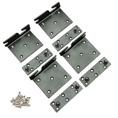 Bed Rail Brackets Bed Frame Hardware Black - color: Black, size: Large