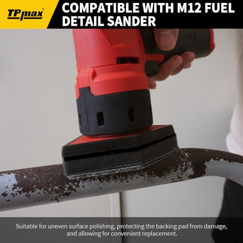 90×65mm Foam Interface Pads Compatible with Milwaukee M12 Detail Sander, 5-Pack