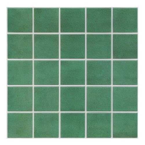 Commomy Matte 3D Peel and Stick Tile,10 Pcs 11.8"x11.8" Forest Green - color: Jungle Green