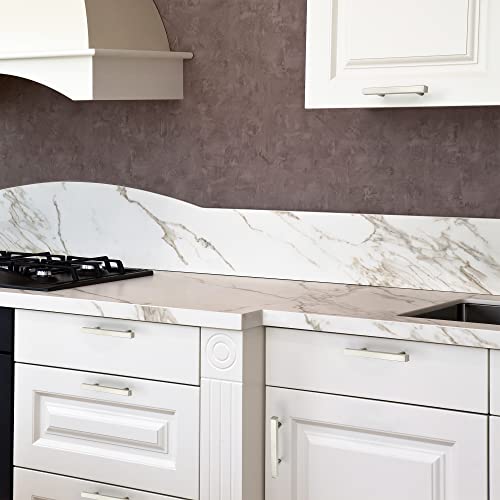 Brushed Nickel Cabinet Handles Drawer Pulls 3.75 Inch CC 10 Pack - color: Brushed Nickel Square T-Shaped, size: 3-3/4" Hole Center