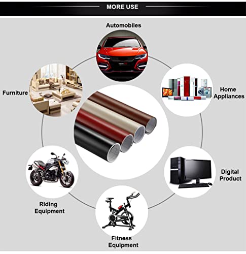 LZLRUN Black Leather Texture PVC Car Vinyl Wrap Styling Sticker 1x5ft - color: Black, size: 1ft x 5ft