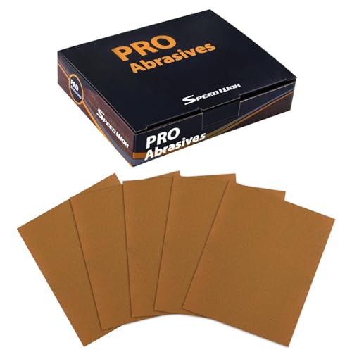 SPEEDWOX 1/4 Sheet Sandpaper Sheets 25PCS Premium Sand Paper 320 Grit Sanding Sheets 5.5" x 4.5" Sandpaper for Wood Metal Automotive Furniture Woodworking Clip-On, Hand Sanding Blocks - style: 320 Grits